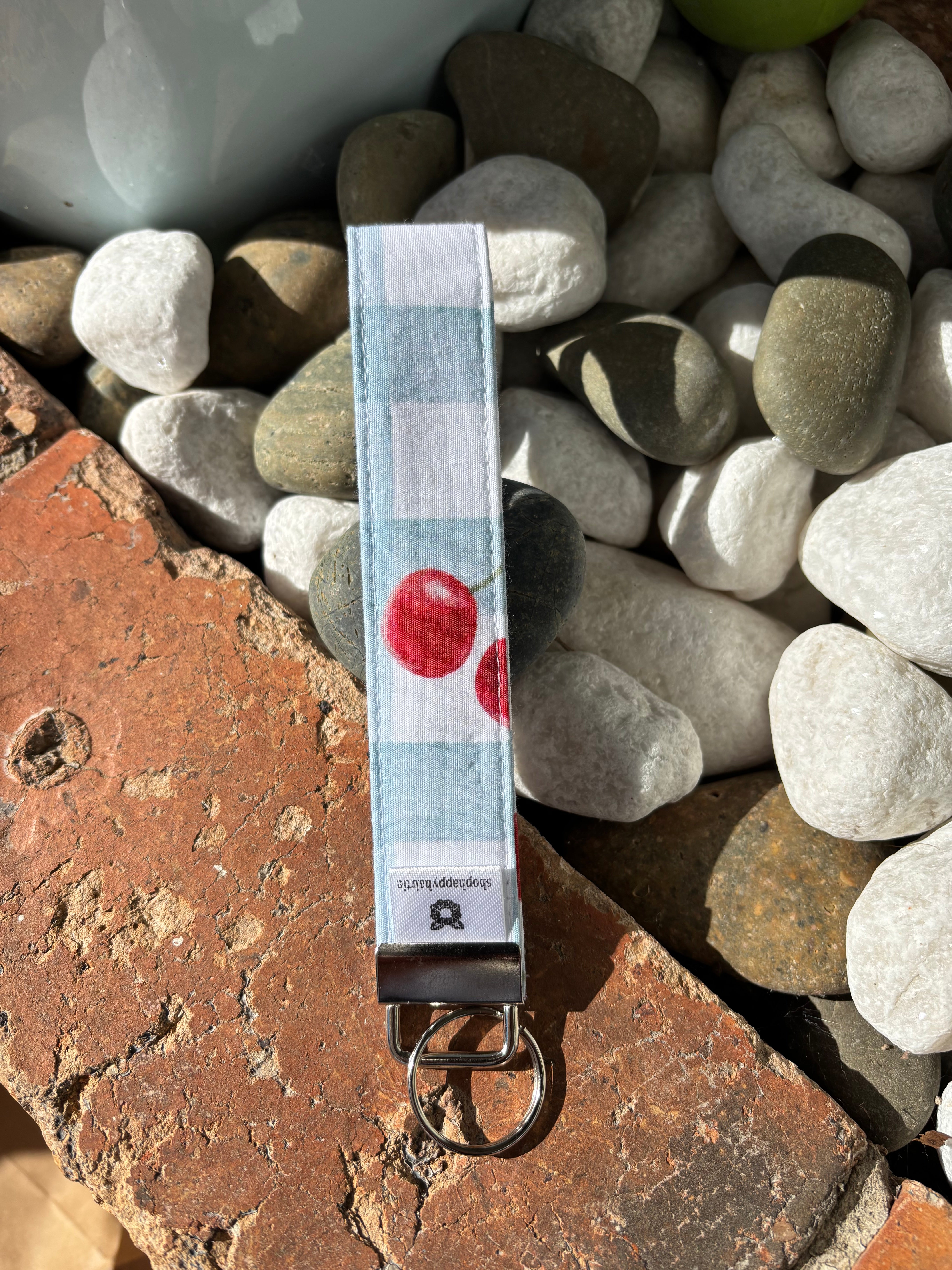 Handmade Fabric Wristlet Keychain | Cotton Key Fob & Wrist Strap