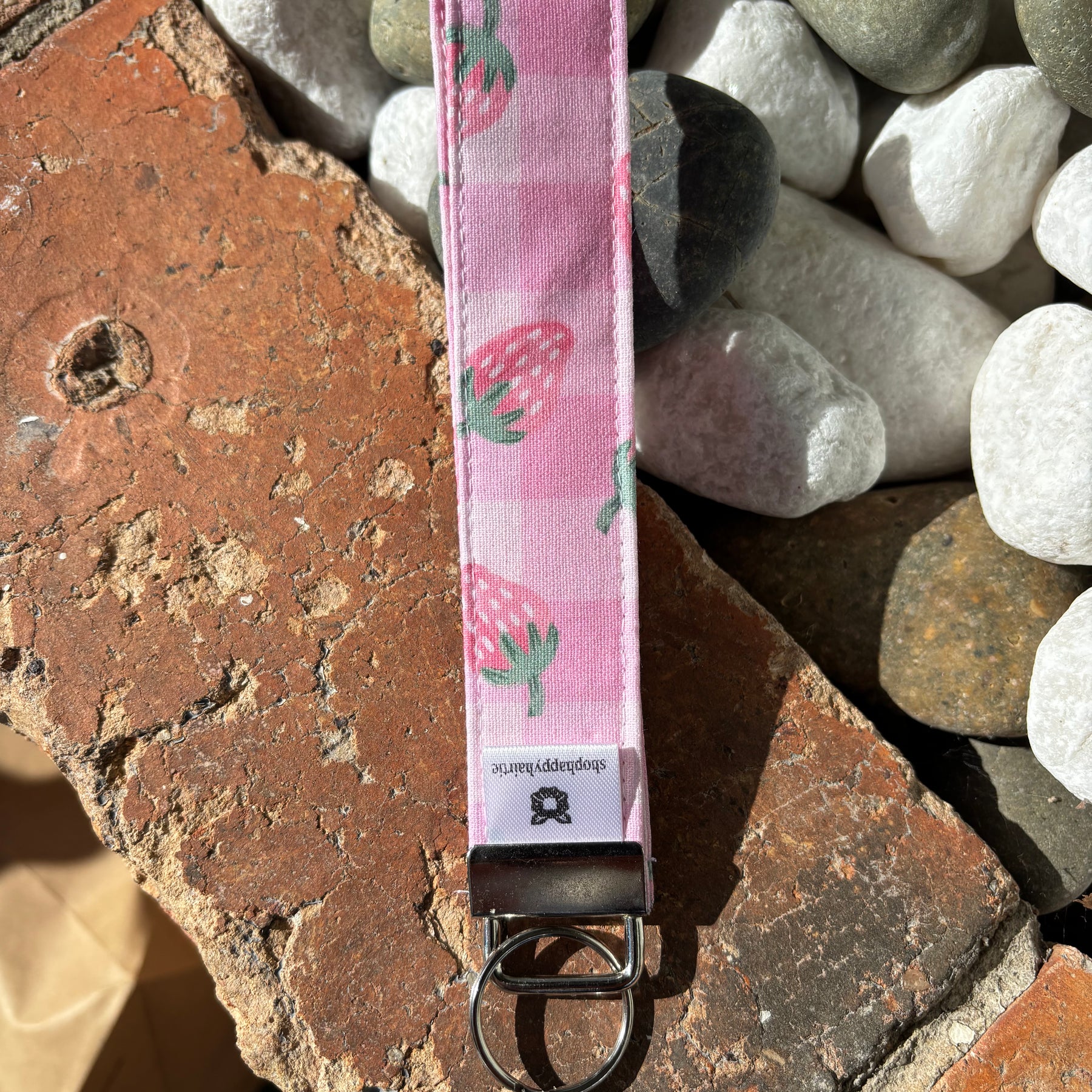 Handmade Fabric Wristlet Keychain | Cotton Key Fob & Wrist Strap