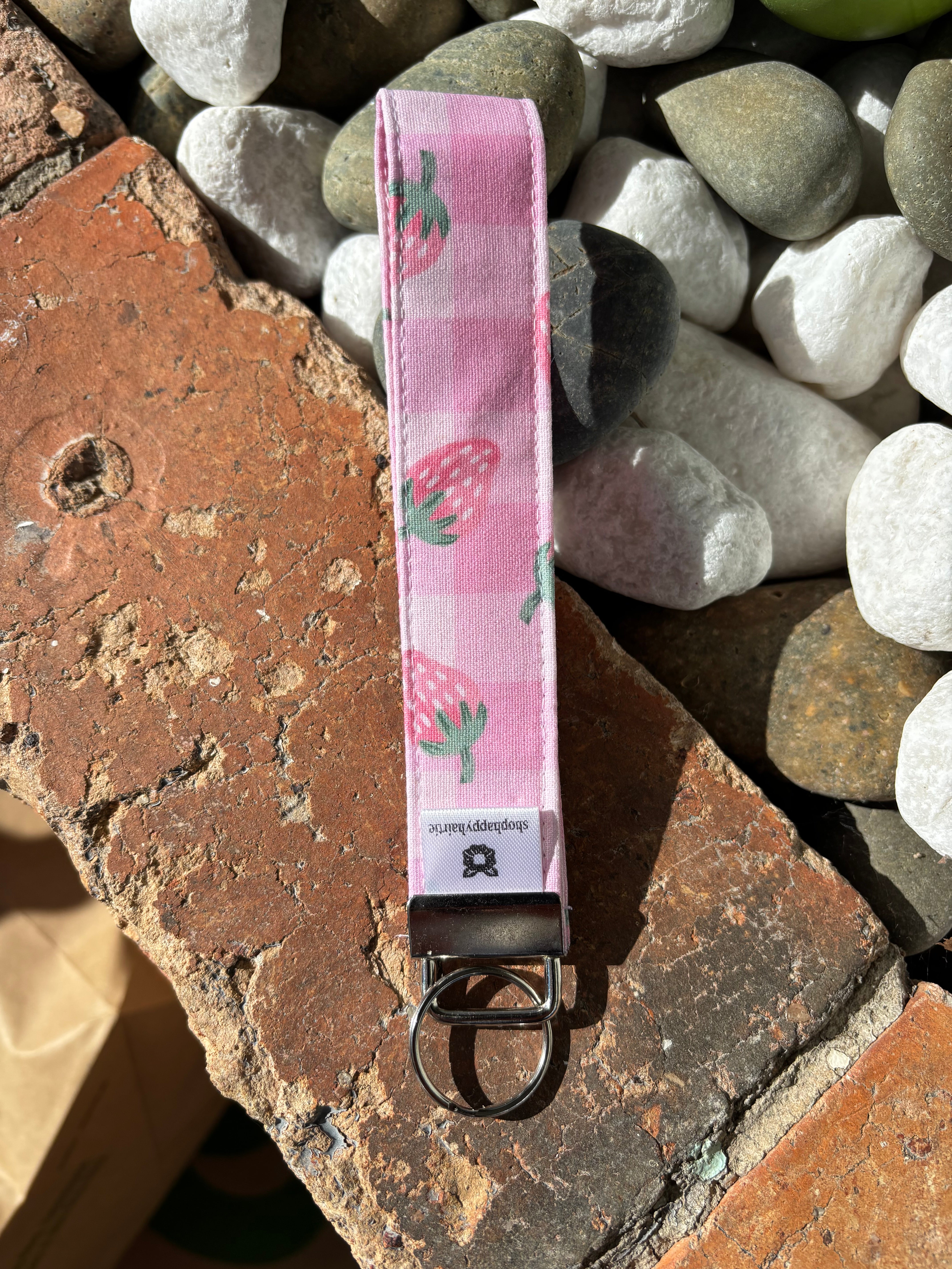 Handmade Fabric Wristlet Keychain | Cotton Key Fob & Wrist Strap