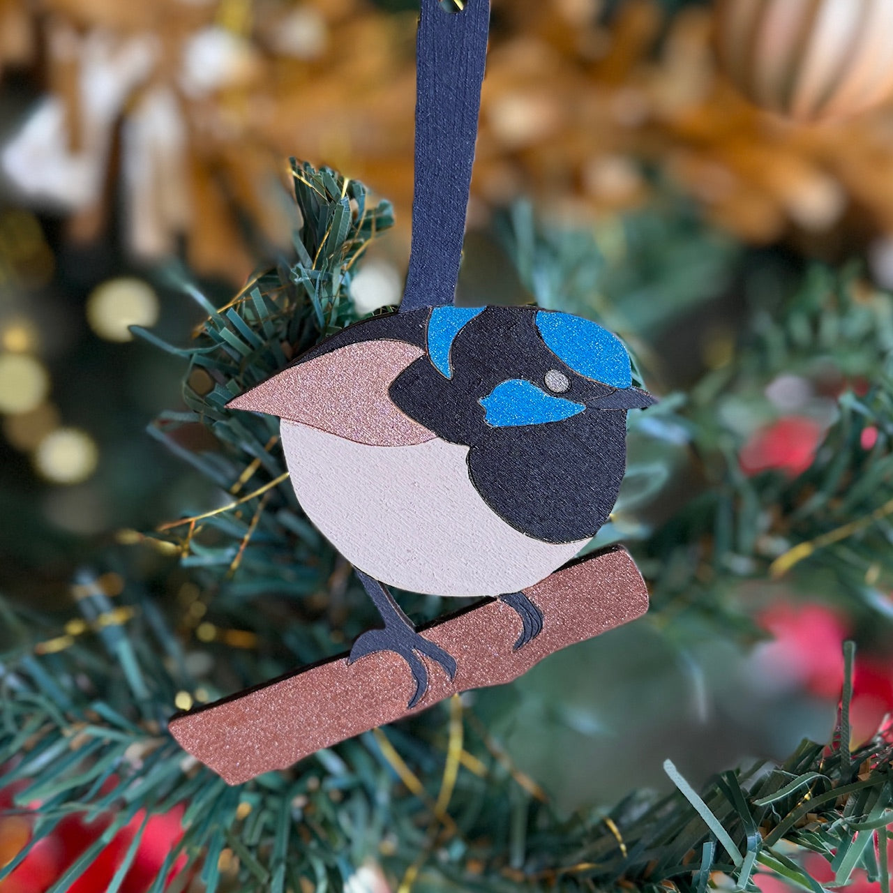 Set of 4 Australian Hand painted Bird Christmas Decorations