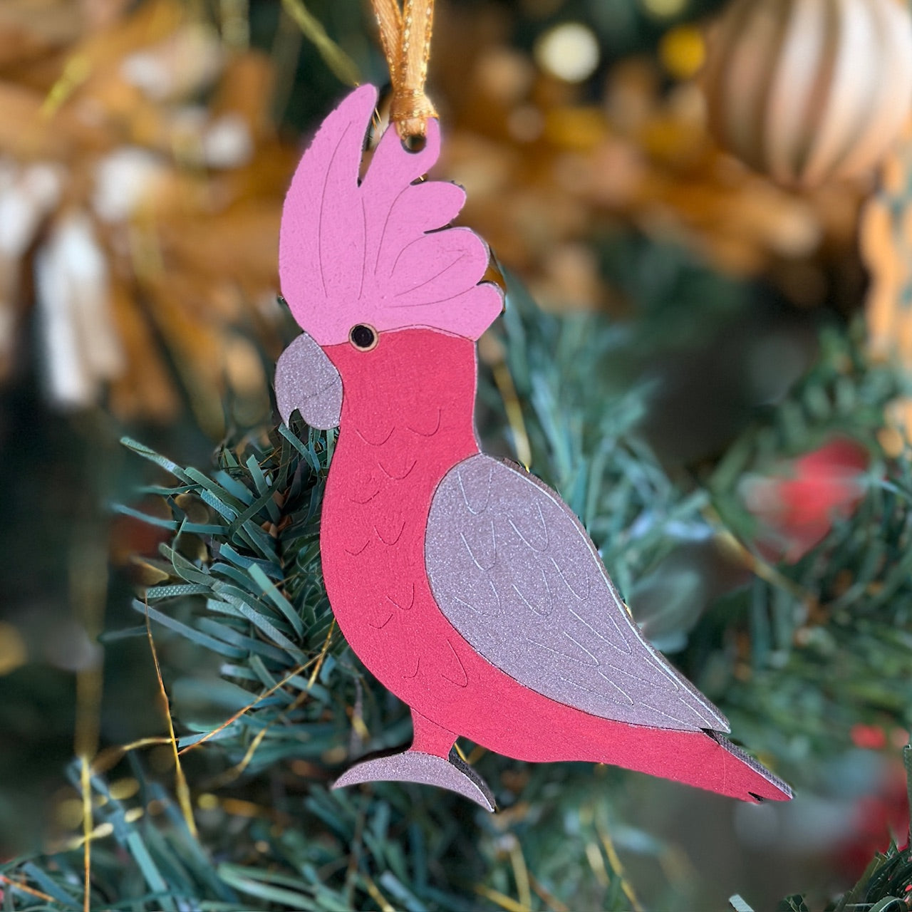 Set of 4 Australian Hand painted Bird Christmas Decorations