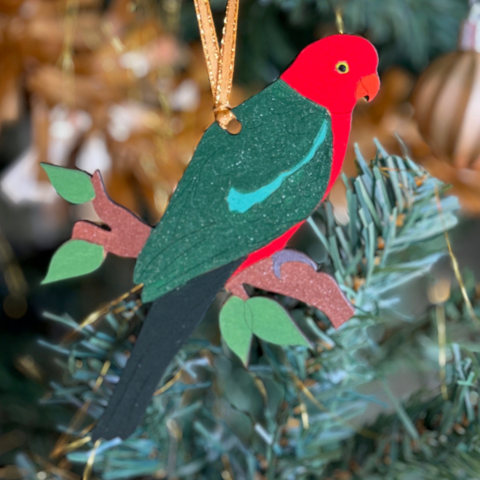 Set of 4 Australian Hand painted Bird Christmas Decorations