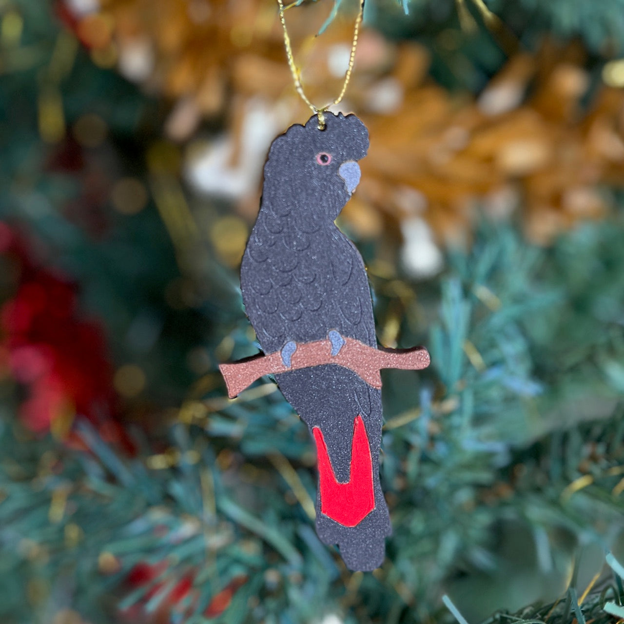 Set of 4 Australian Hand painted Bird Christmas Decorations