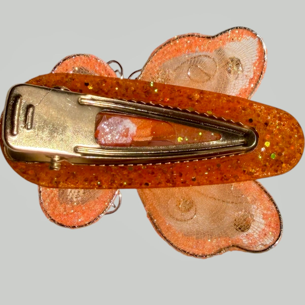 Orange Butterfly Hair Clip