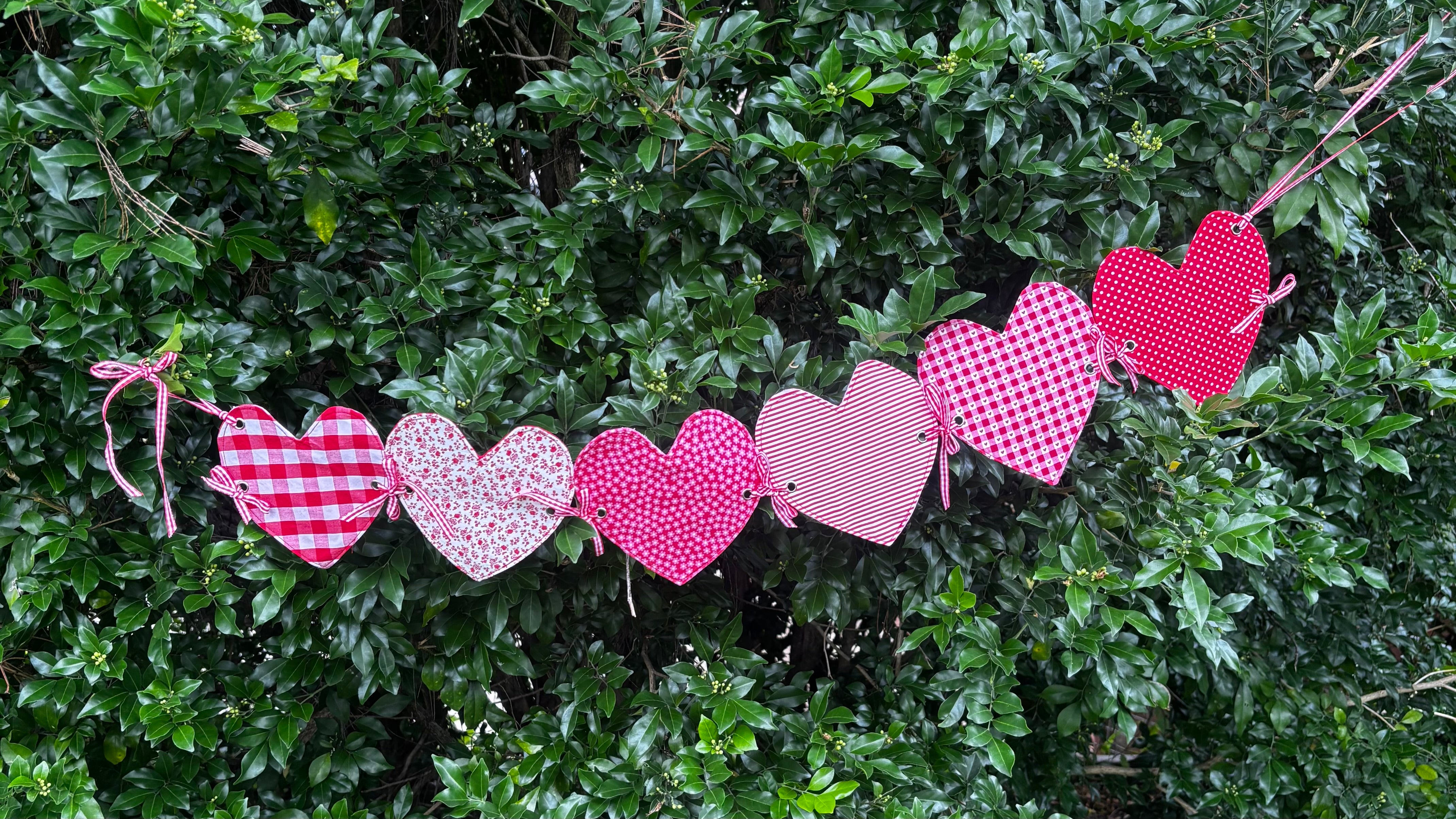 Handmade Fabric Garland Double Sided Bunting Decor