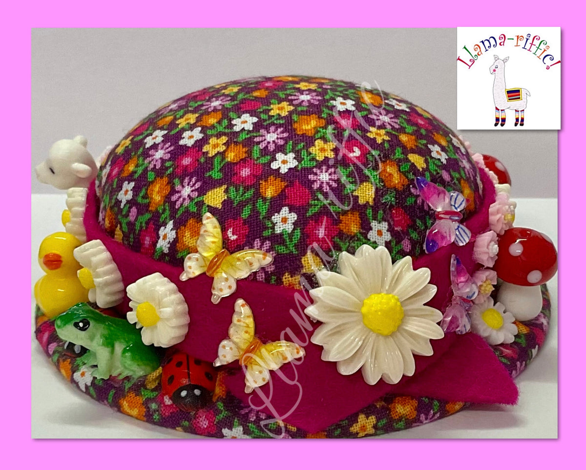 ‘Spring Fling’ Mini Sunhat Style Pincushion