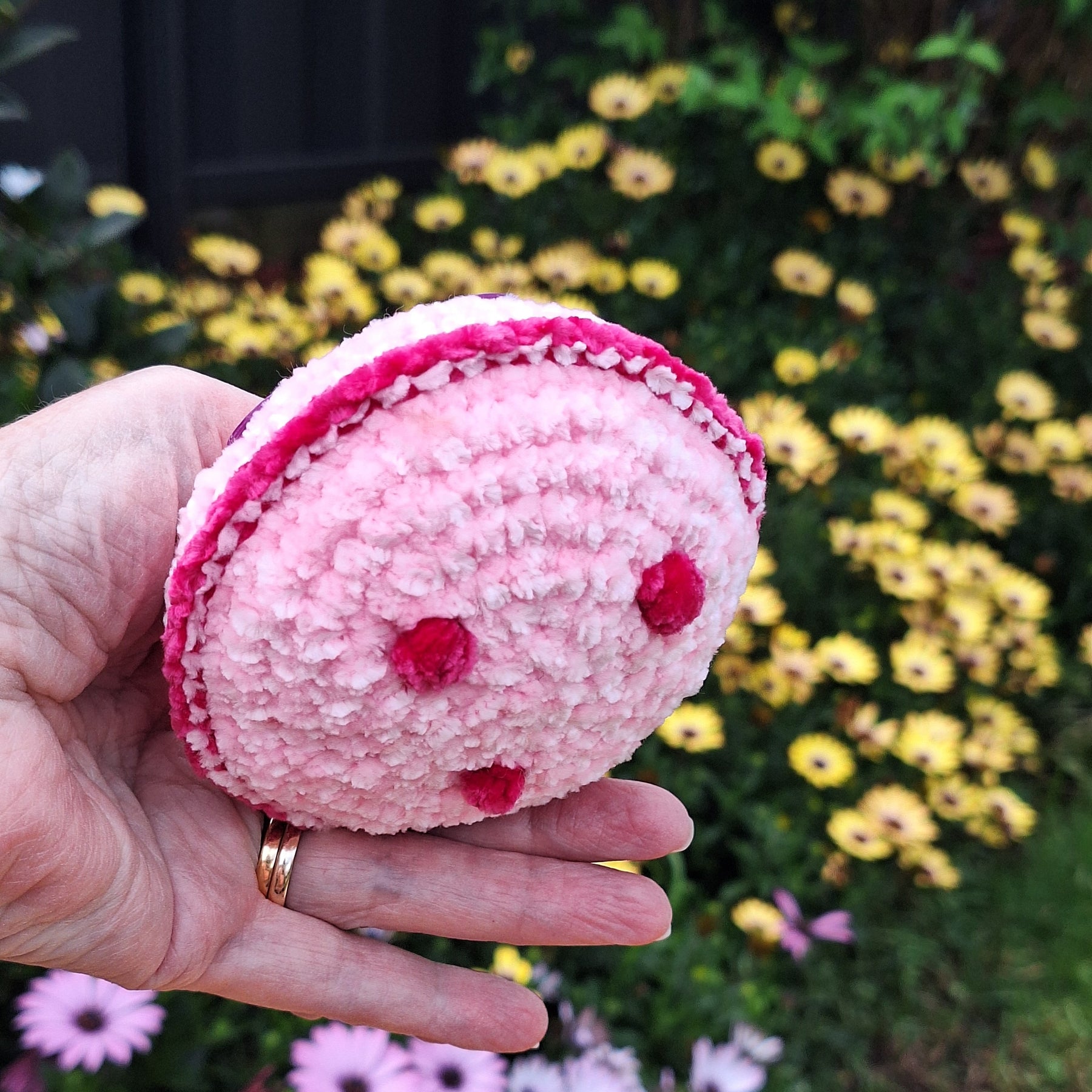 Crocheted Alien and Flying Saucer- Handmade Plush Play Set