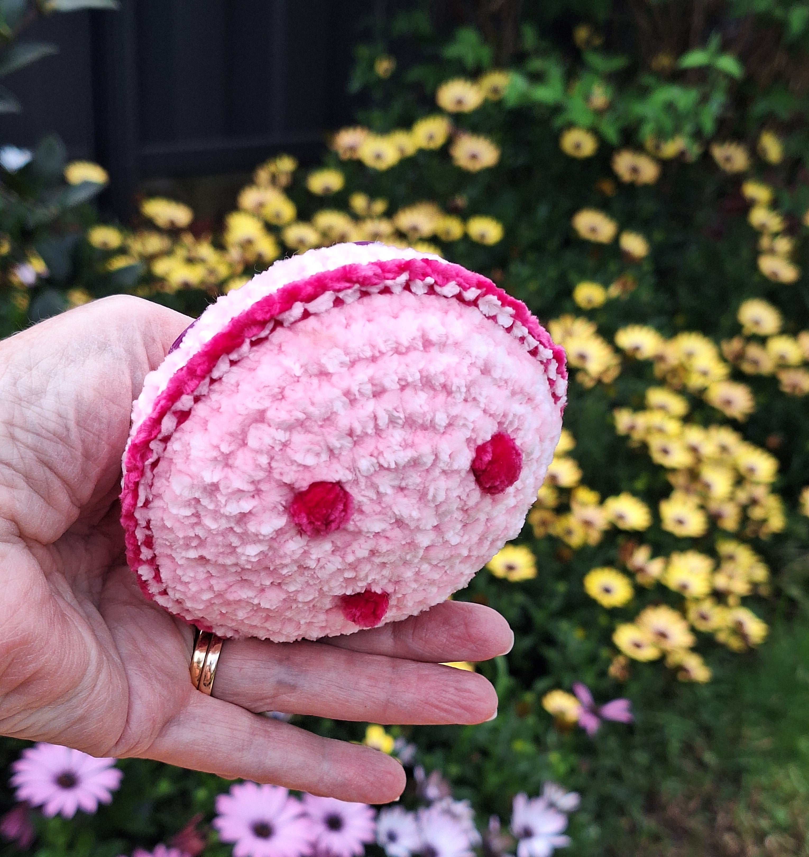 Crocheted Alien and Flying Saucer- Handmade Plush Play Set