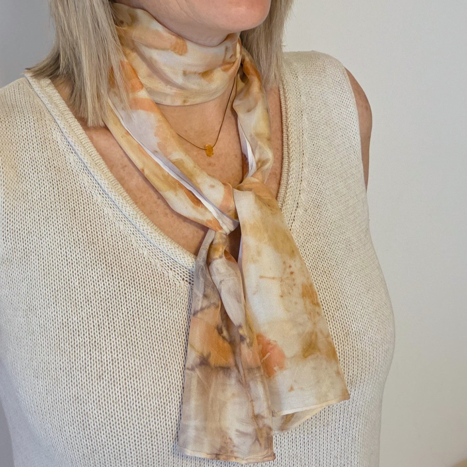 The Hazel - Limited Edition Petite Collection - Pure Silk Ecoprint Petite Scarf