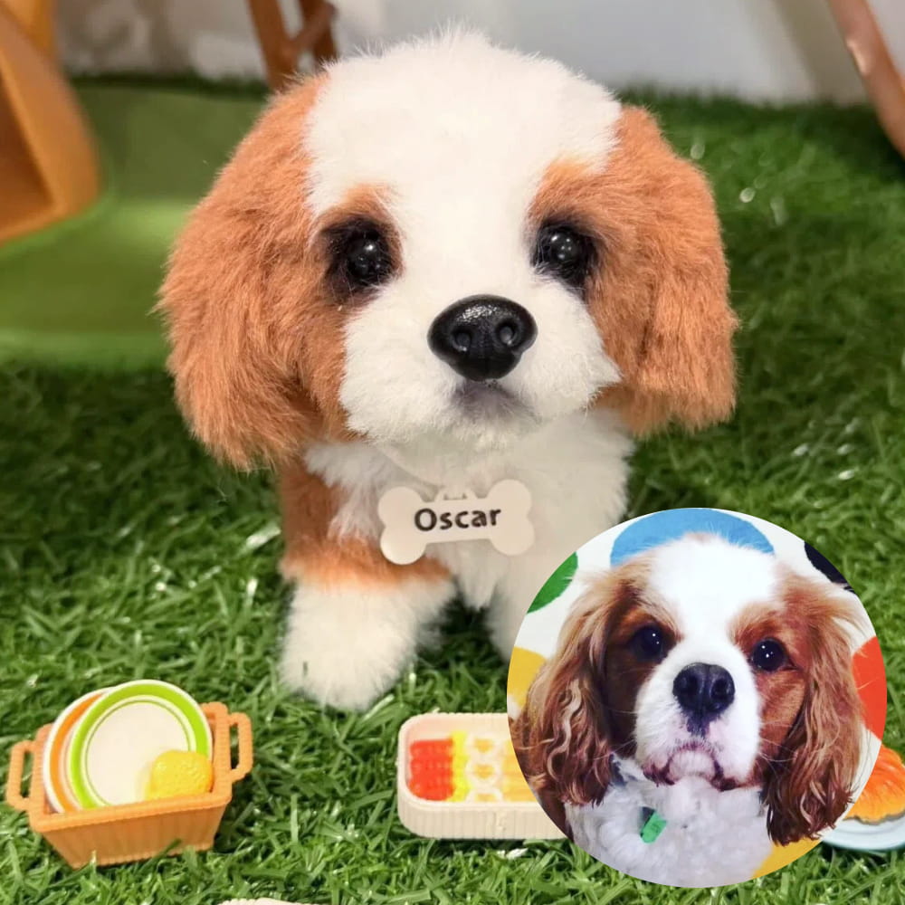 Custom Dog Replica from Photo, Poseable Art Doll, Pet Memorial Keepsake - Handmade Soft Sculpture, Personalised Plushie Ornament