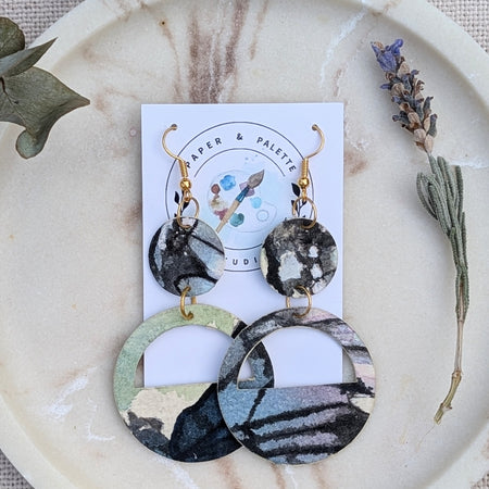 Butterfly Watercolour Earrings – Lightweight Paper Art Jewellery