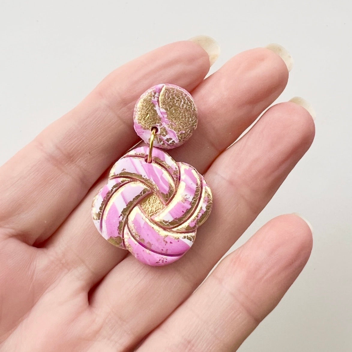 Sienna~Polymer Clay/Gold Leaf