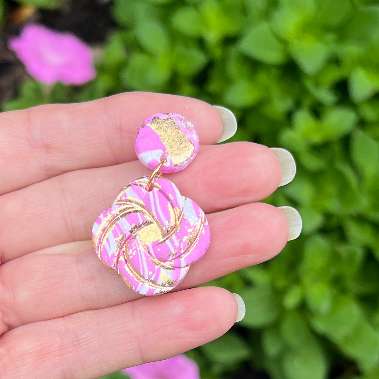 Sienna~Polymer Clay/Gold Leaf