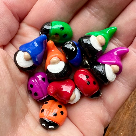 Sweet mini gnomes and ladybugs (set of 10)