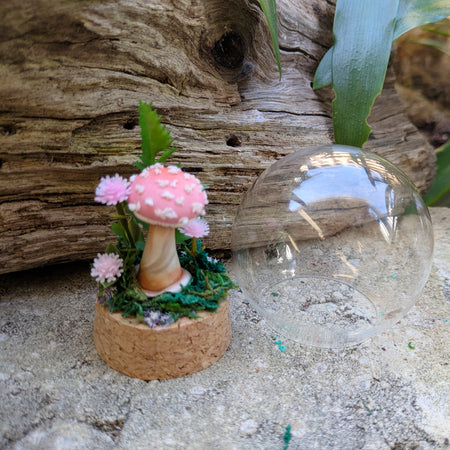 Pink Fantasy Amanita Mushroom Mini Dome