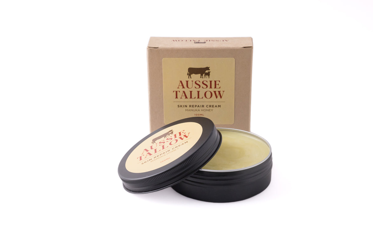 Organic Tallow Skin Repair Cream 100ml | Grass-Fed Beef Tallow Moisturiser | Aussie Made