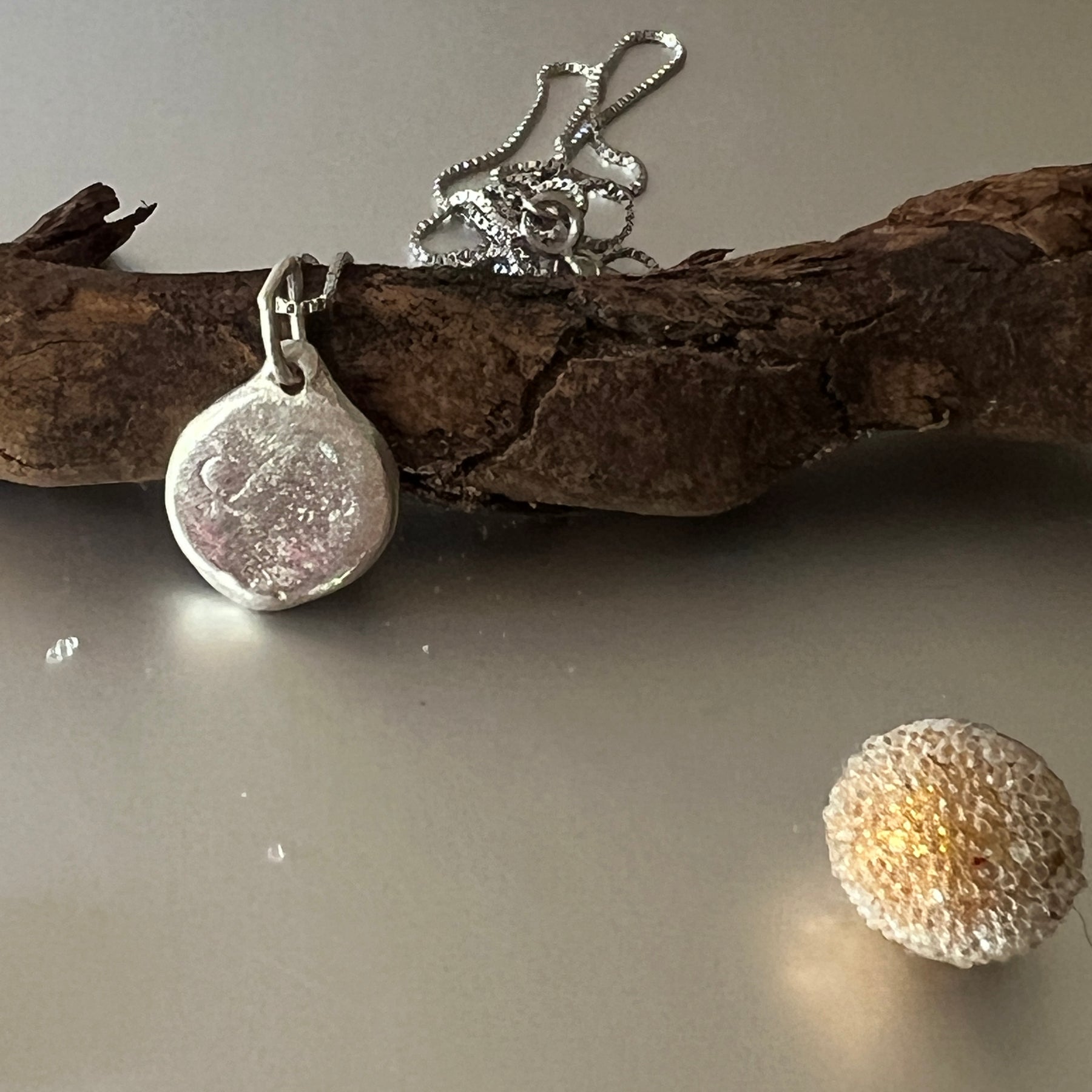 "My Heart" - Sterling Silver Pendant with Pale Green Sapphire set in a heart. Includes Sterling Silver Chain