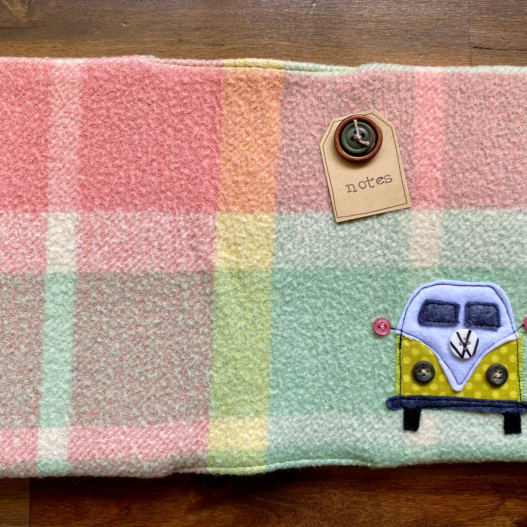 A5 Upcycled Notebook Kombi - Pink/green