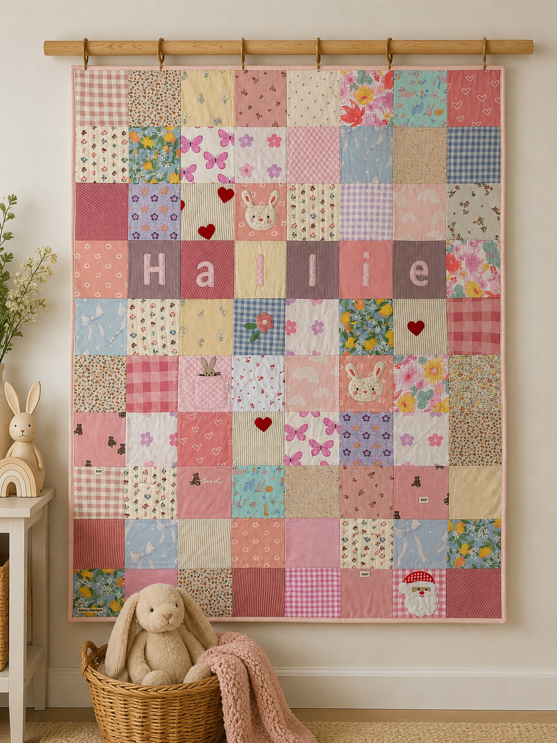 Custom Baby Clothes Memory Quilt – Personalised Keepsake Blanket