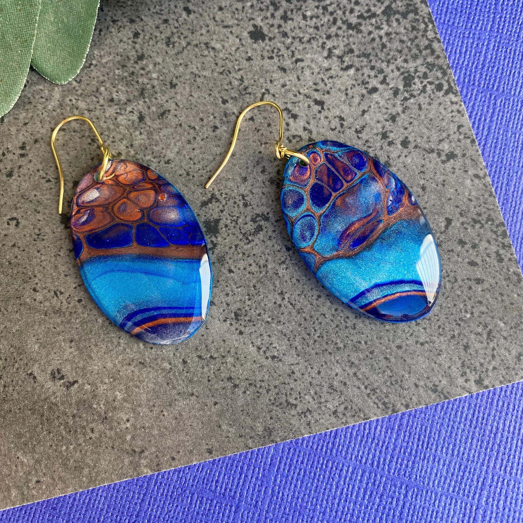 Oval Artisan Lightweight Dangle Earrings