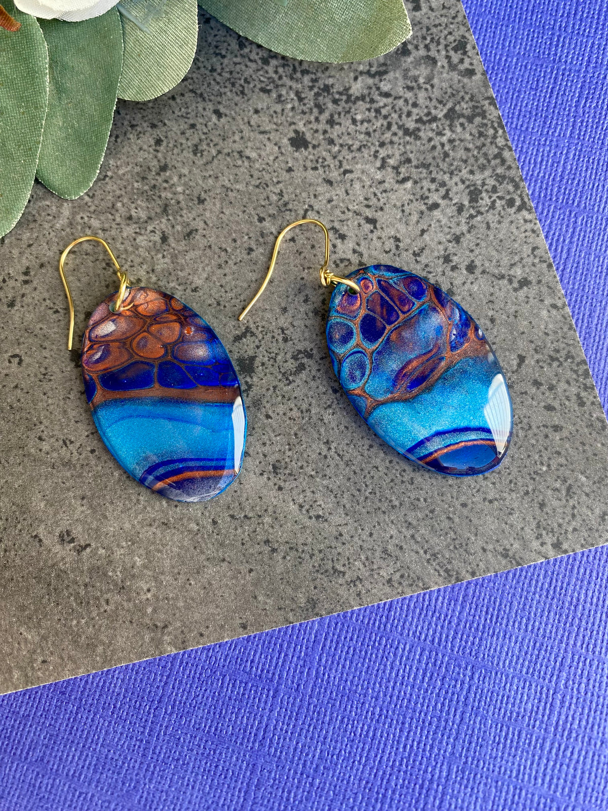 Oval Artisan Lightweight Dangle Earrings