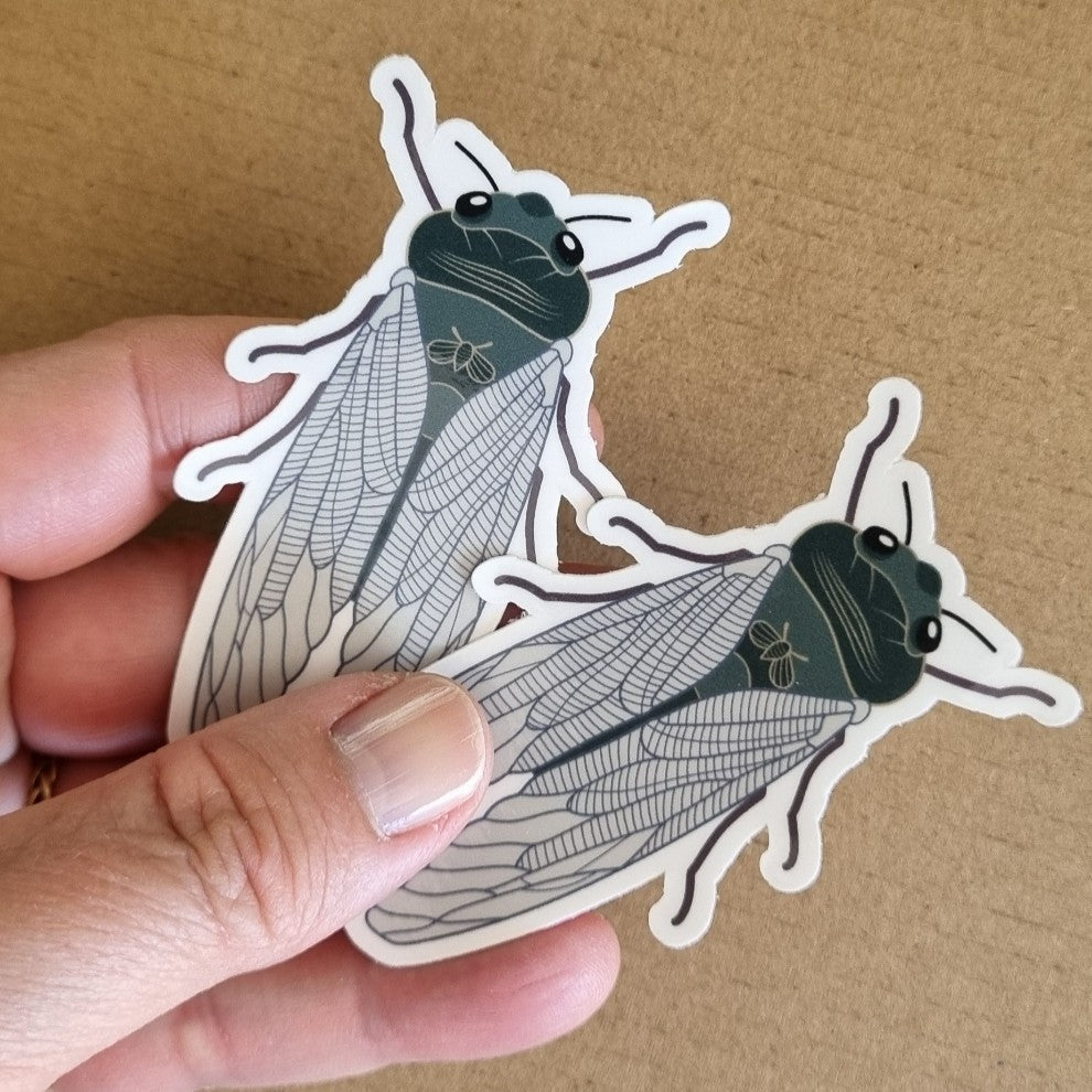 Green Cicada Bug Insect Sticker