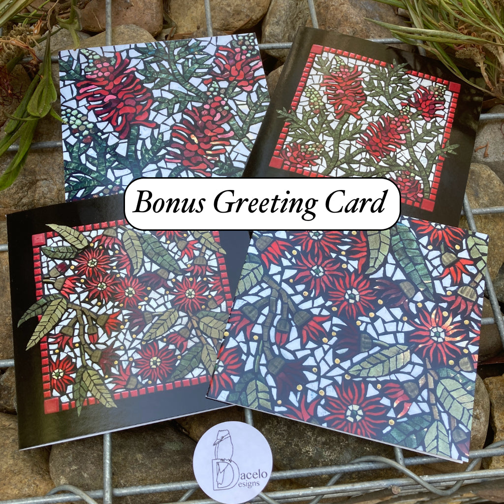 Mini Mosaic Artwork - Upcycled Crockery - Flowers