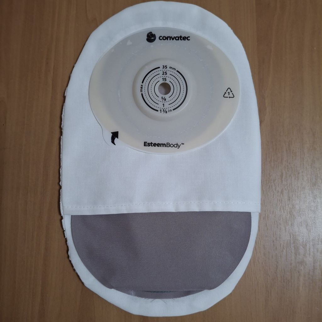 STOMA BAG COVER LARGE LACE WHITE  Suitable for Ileostomy, Colostomy, Urostomy