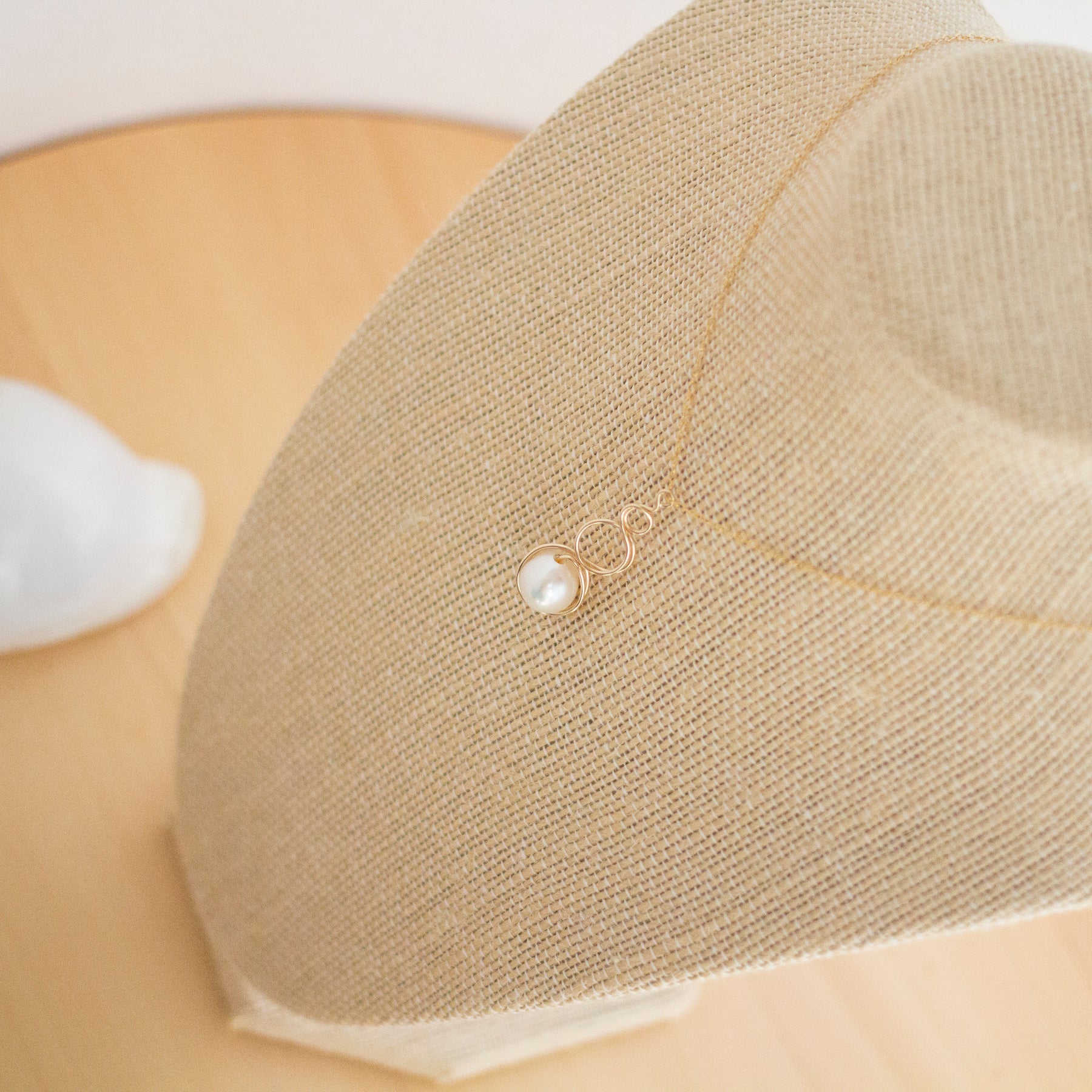 Gold Filled Baroque Pearl Loop Pendant Necklace | Jewellery Gift Idea