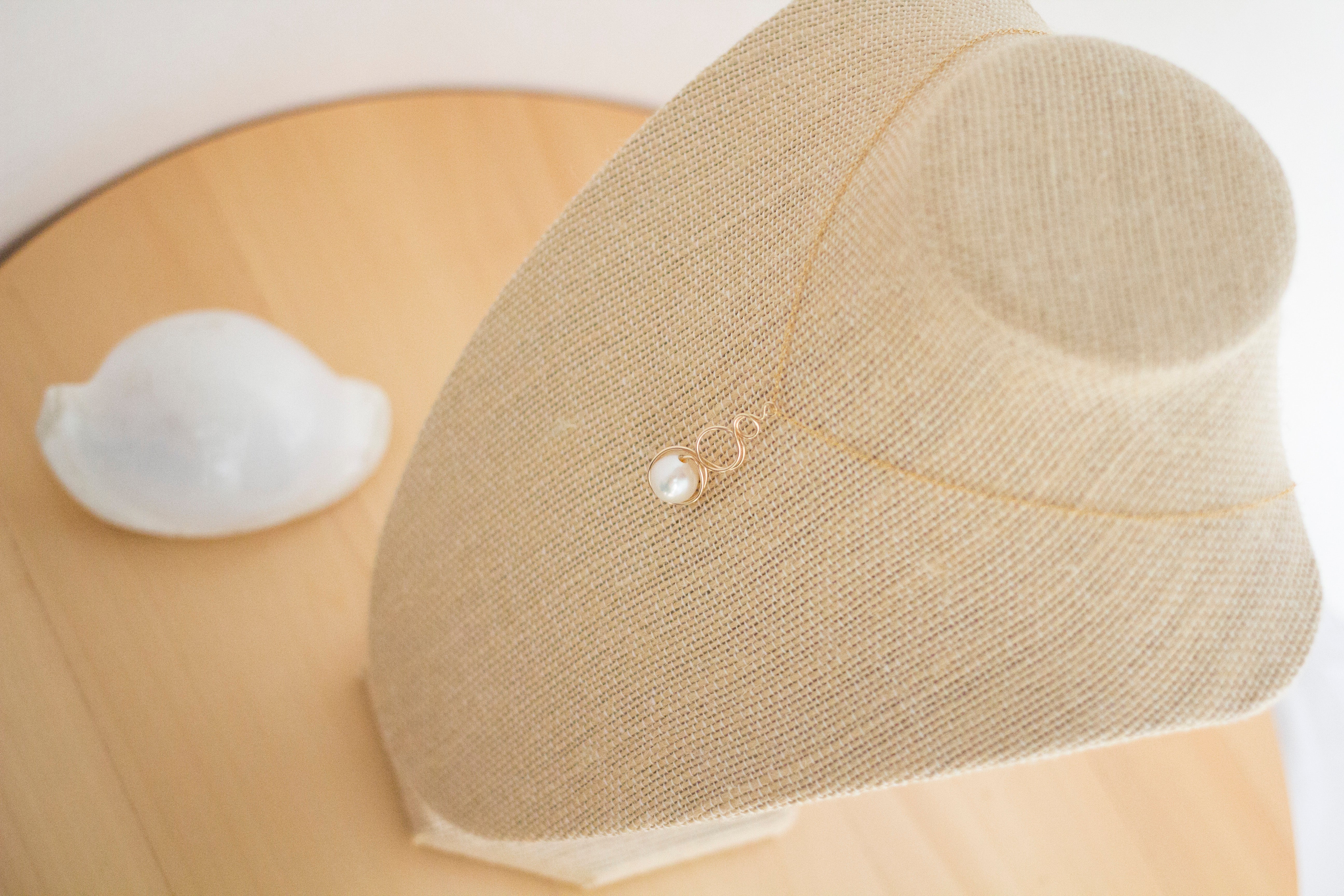 Gold Filled Baroque Pearl Loop Pendant Necklace | Jewellery Gift Idea