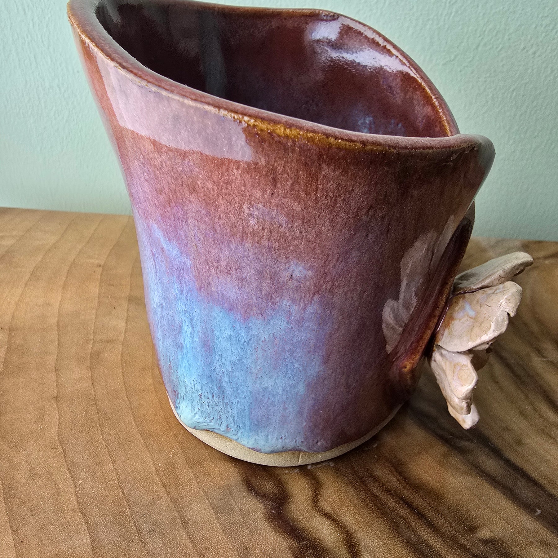 Simple pink vase with flower