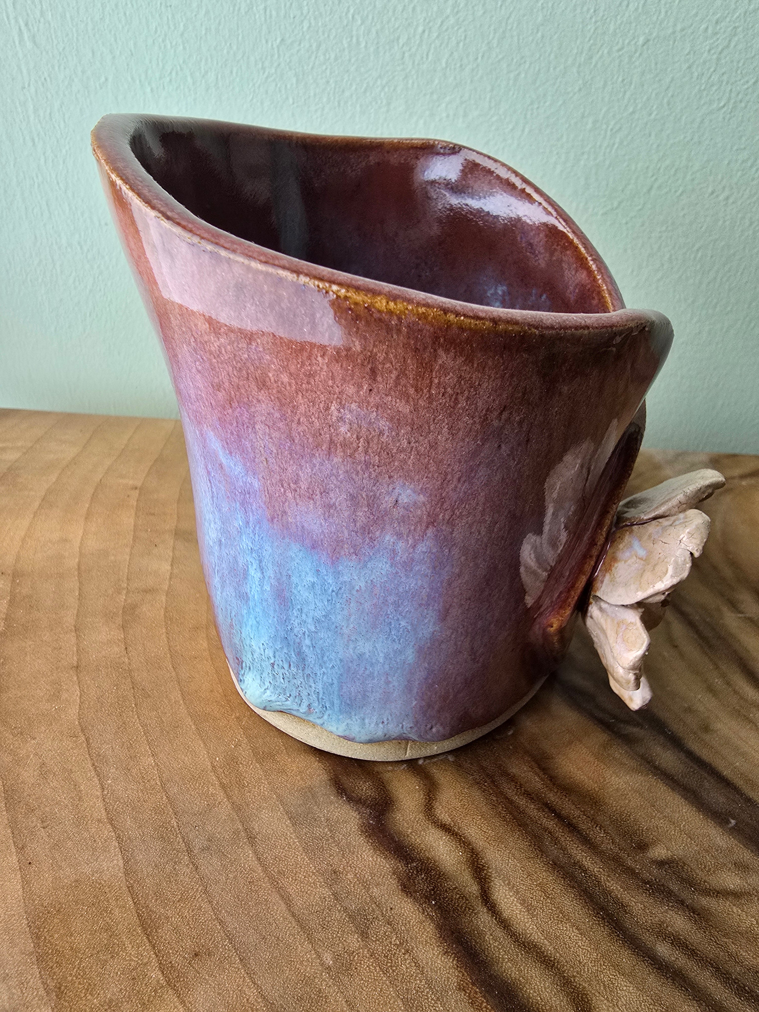 Simple pink vase with flower