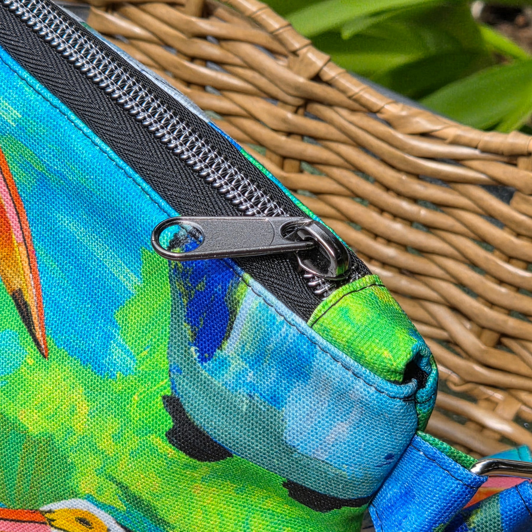 Jumbo Pouch in Bright Pelican Fabric