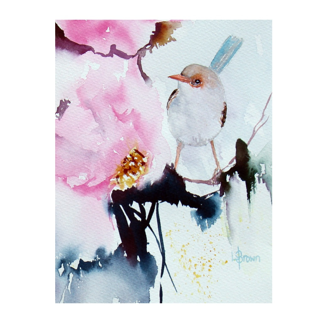Mini Me #210 Fairy Wren Original Watercolour Painting