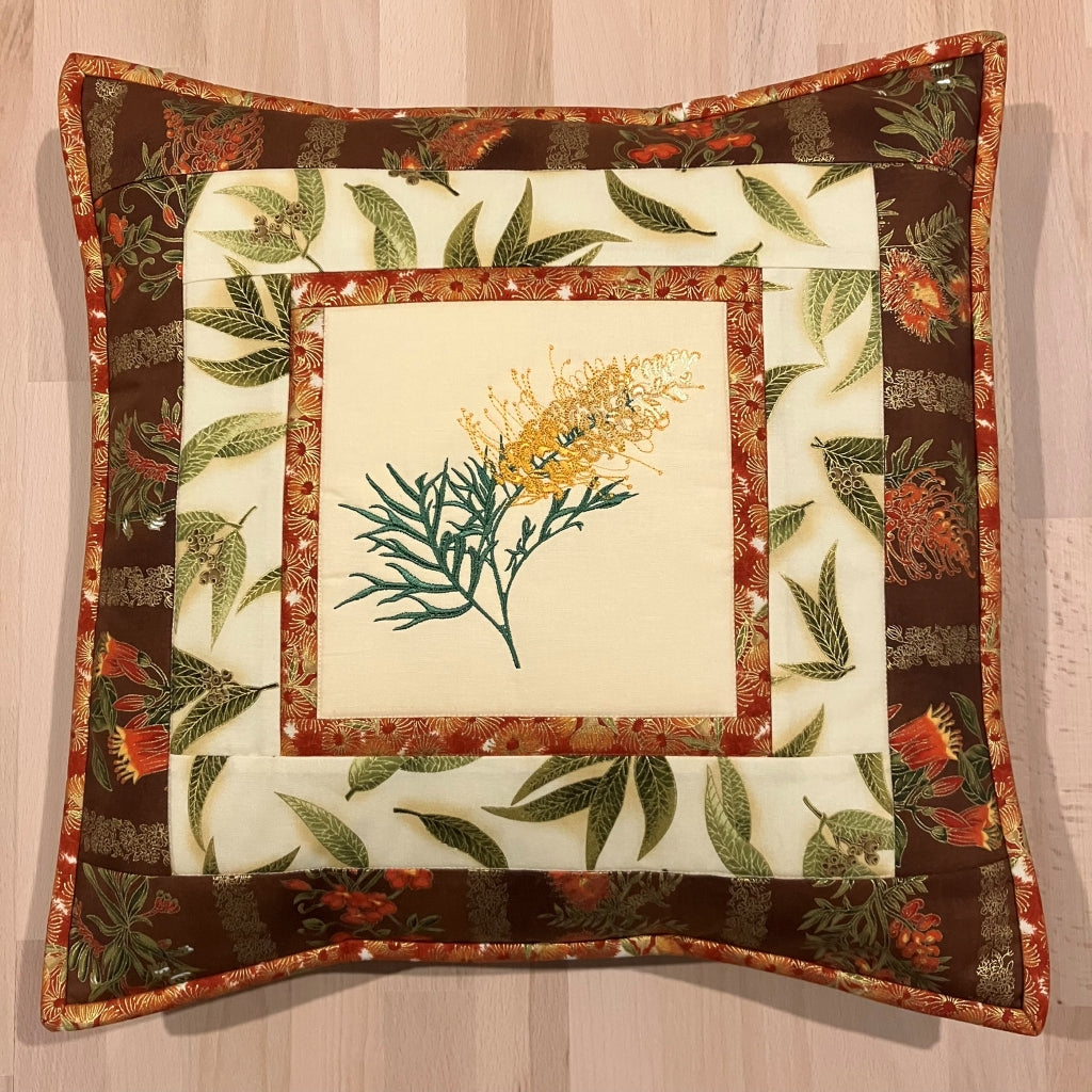 handmade Australian native quilted - grevillea