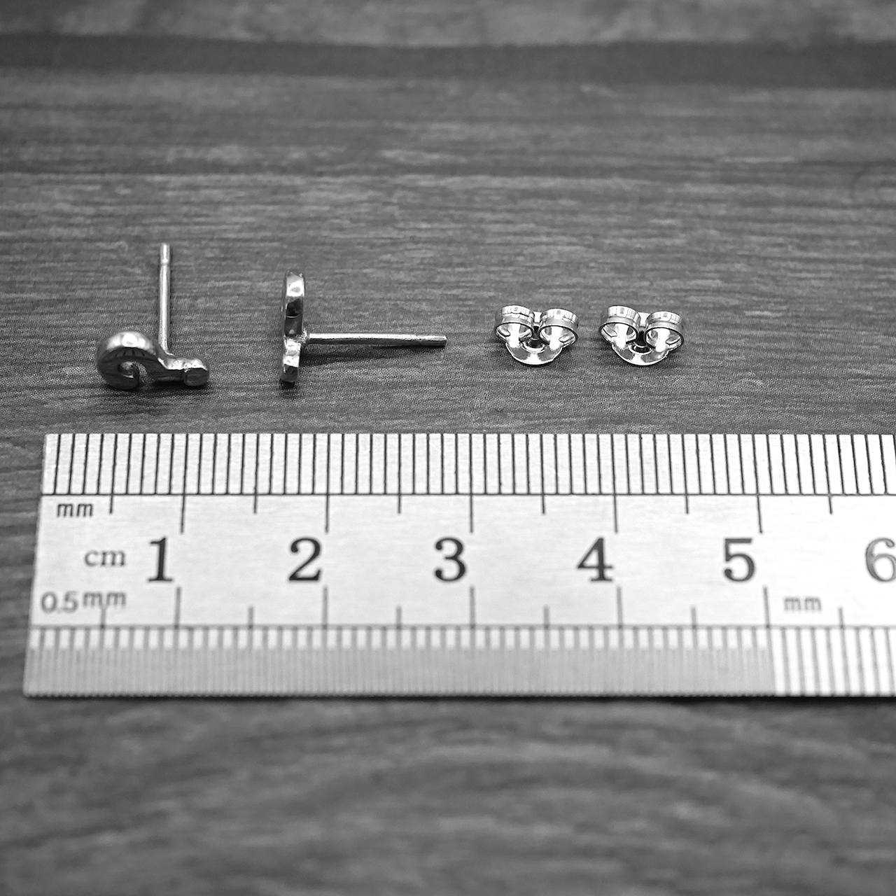 Question Mark Studs - Handmade Sterling Silver Earrings