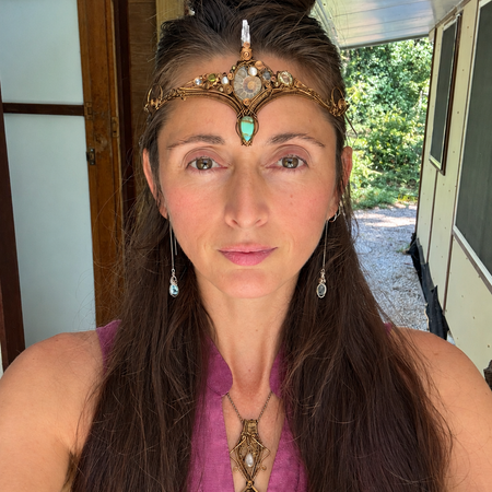 Epic fantasy crown elven crystal tiara