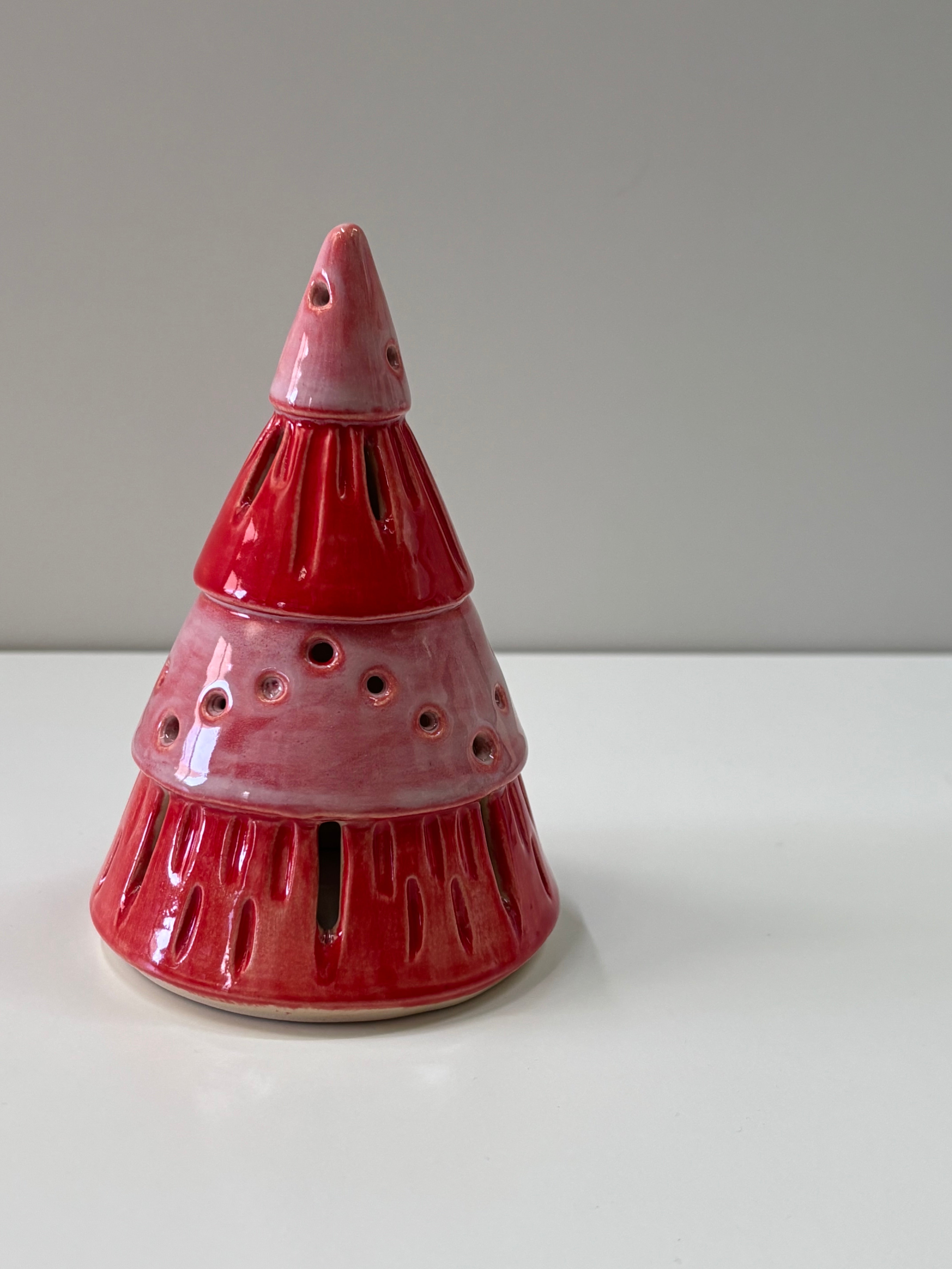Ceramic Christmas Tree Luminaries Lantern