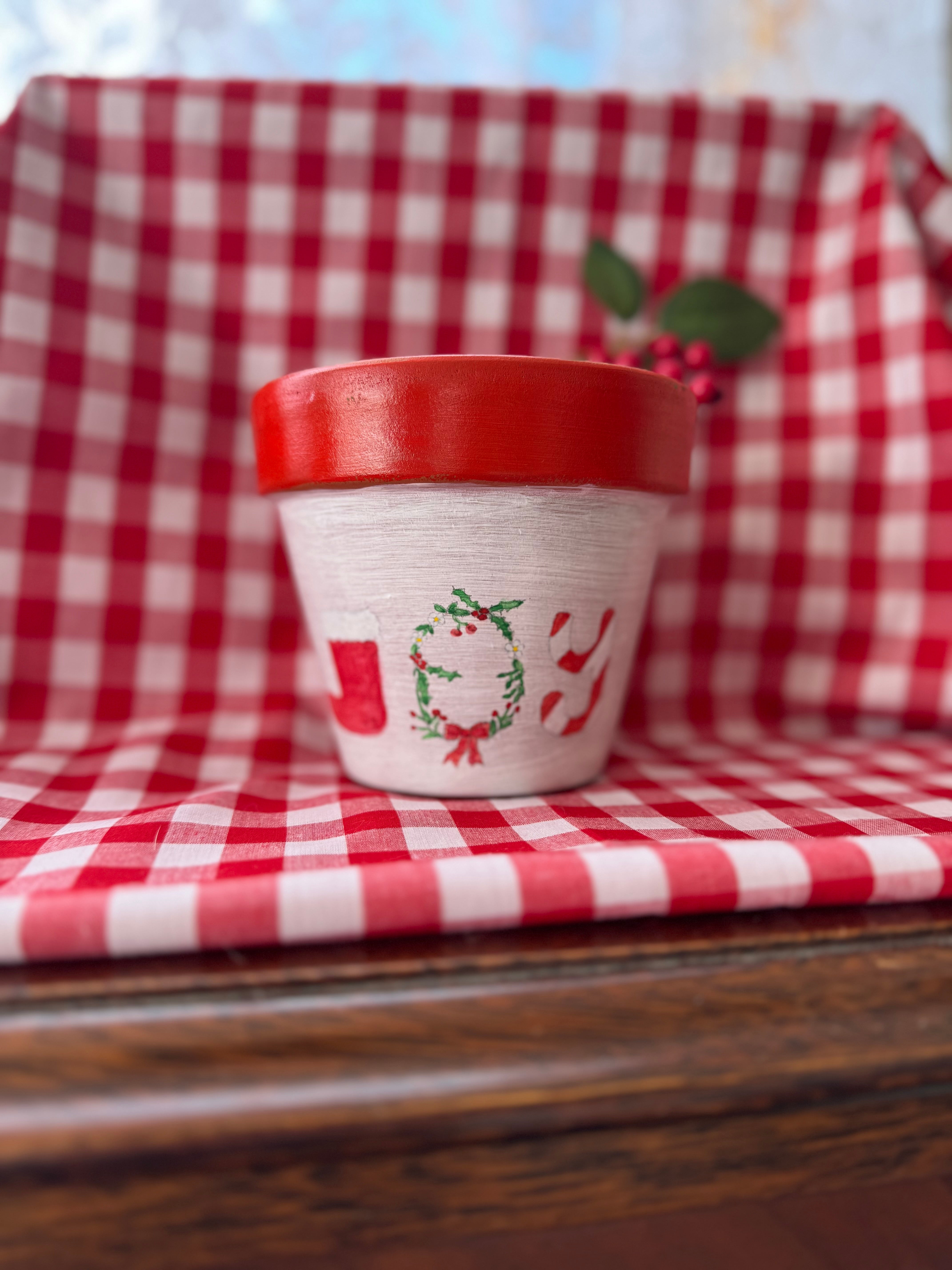 Scented Christmas Potted Soy Candles
