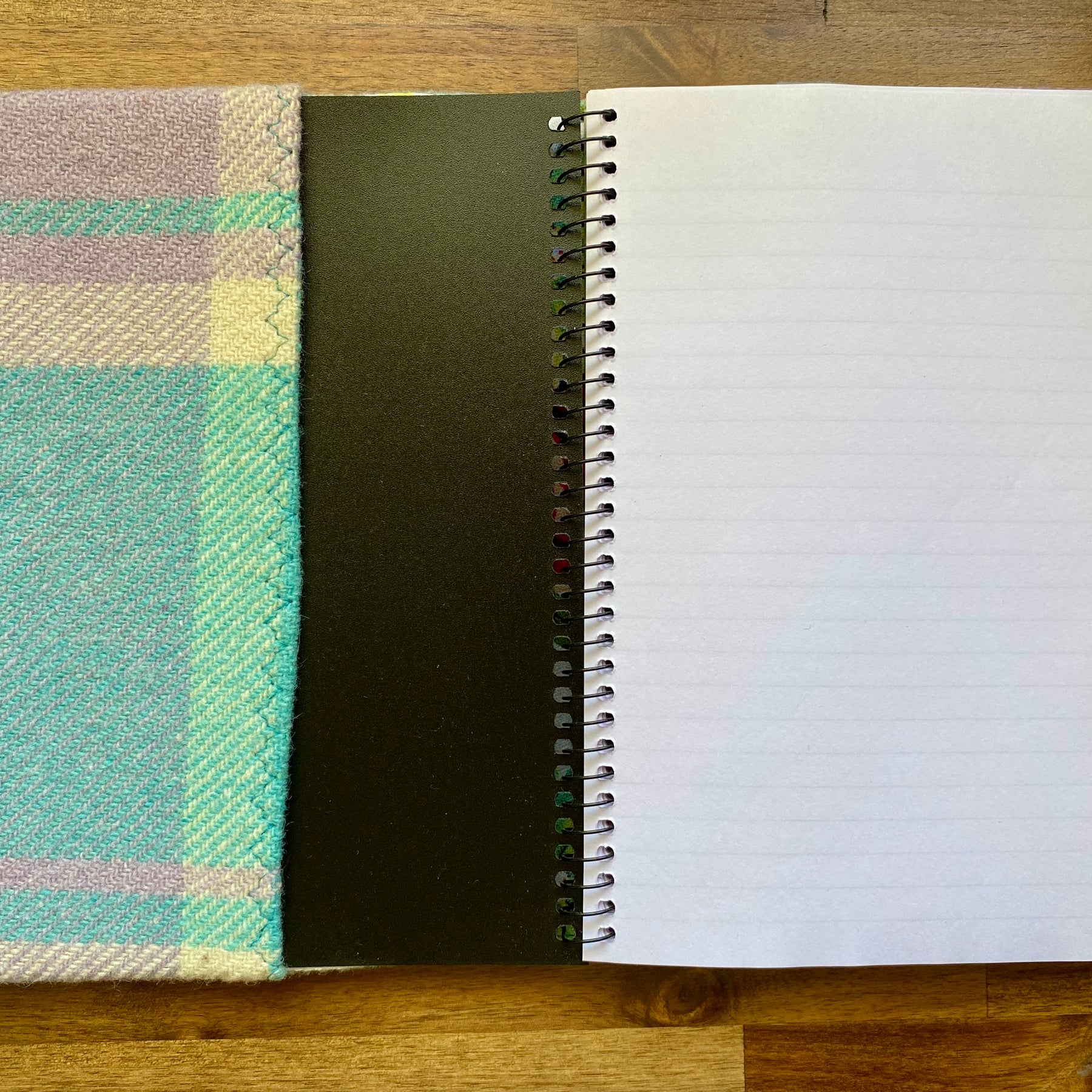 A5 Upcycled Notebook Kombi - Blue purple