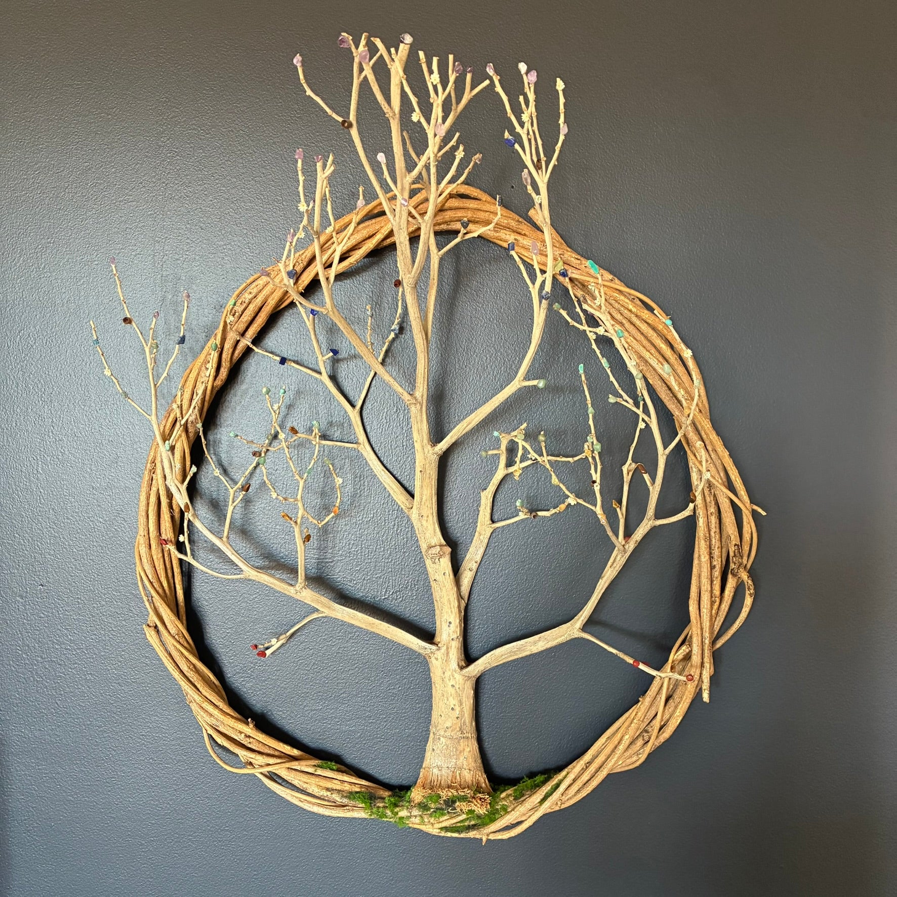 Wreath ~ Tree of Life Wreath with Chakra Crystals
