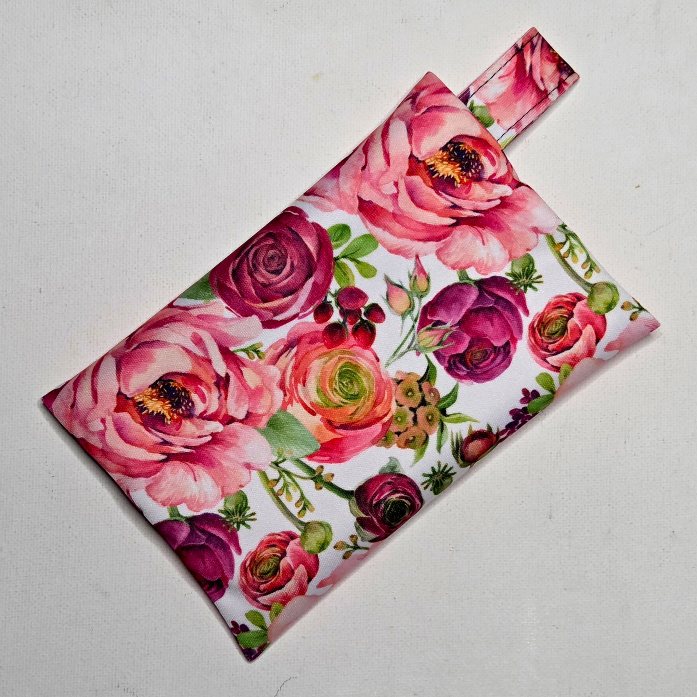 Mini Wet Bag, Pretty Floral fabric, 15cms x 10cms