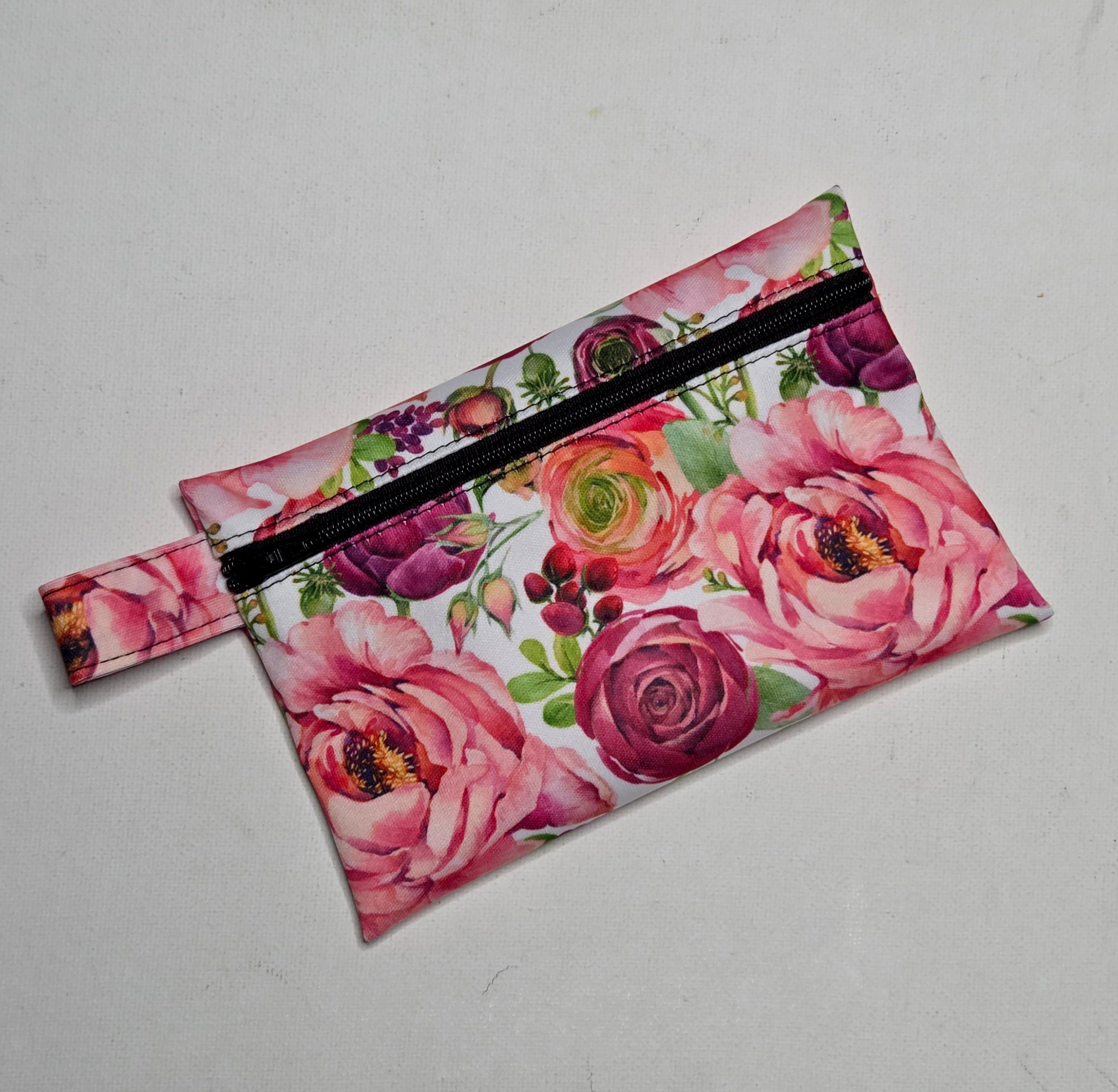 Mini Wet Bag, Pretty Floral fabric, 15cms x 10cms