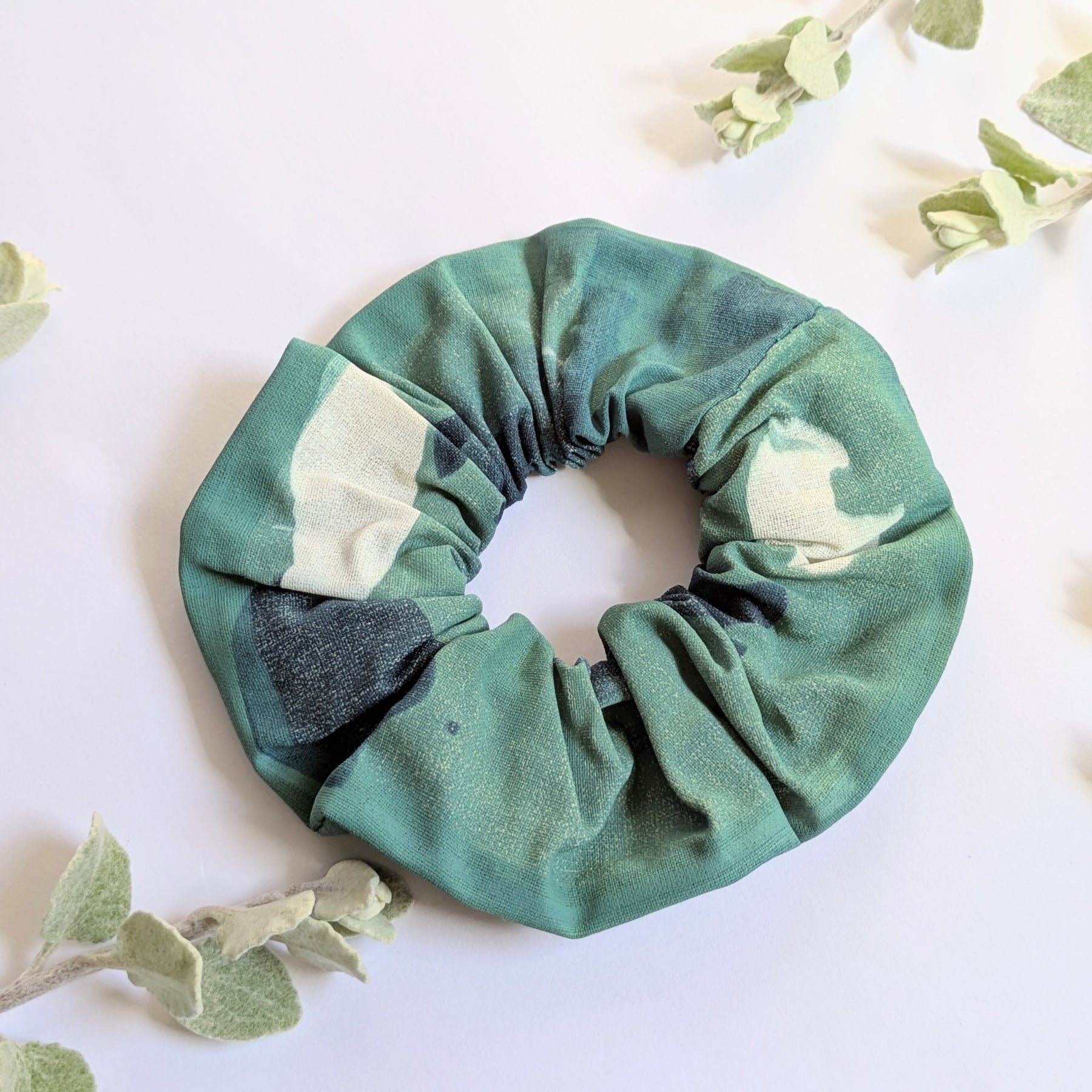 Hand Printed Fabric Scrunchies