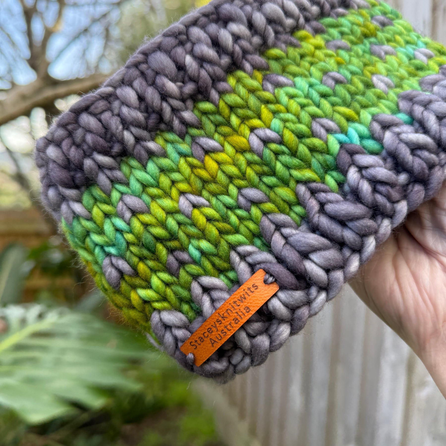 Hand Knitted Headband, Stretchy Merino Headband