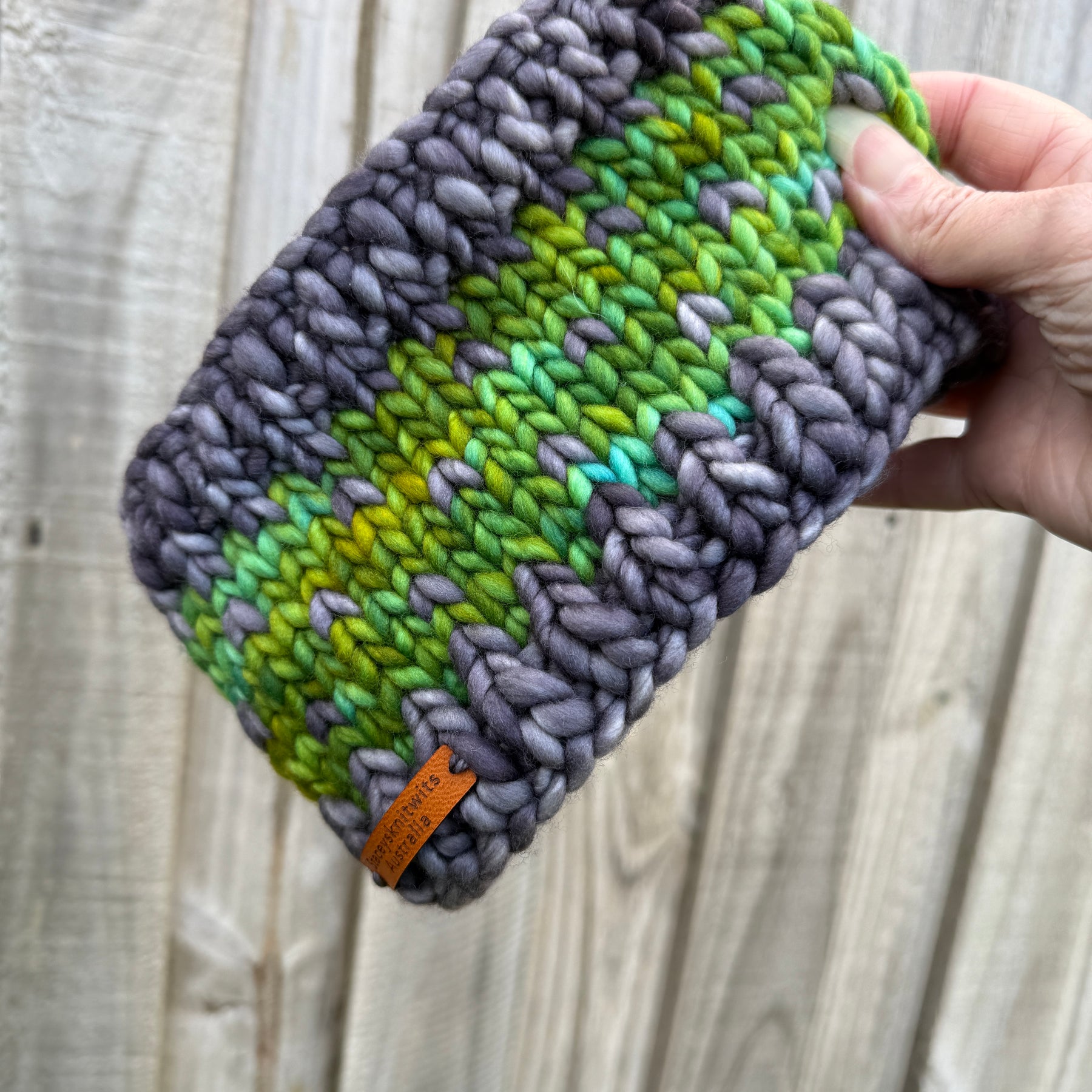 Hand Knitted Headband, Stretchy Merino Headband