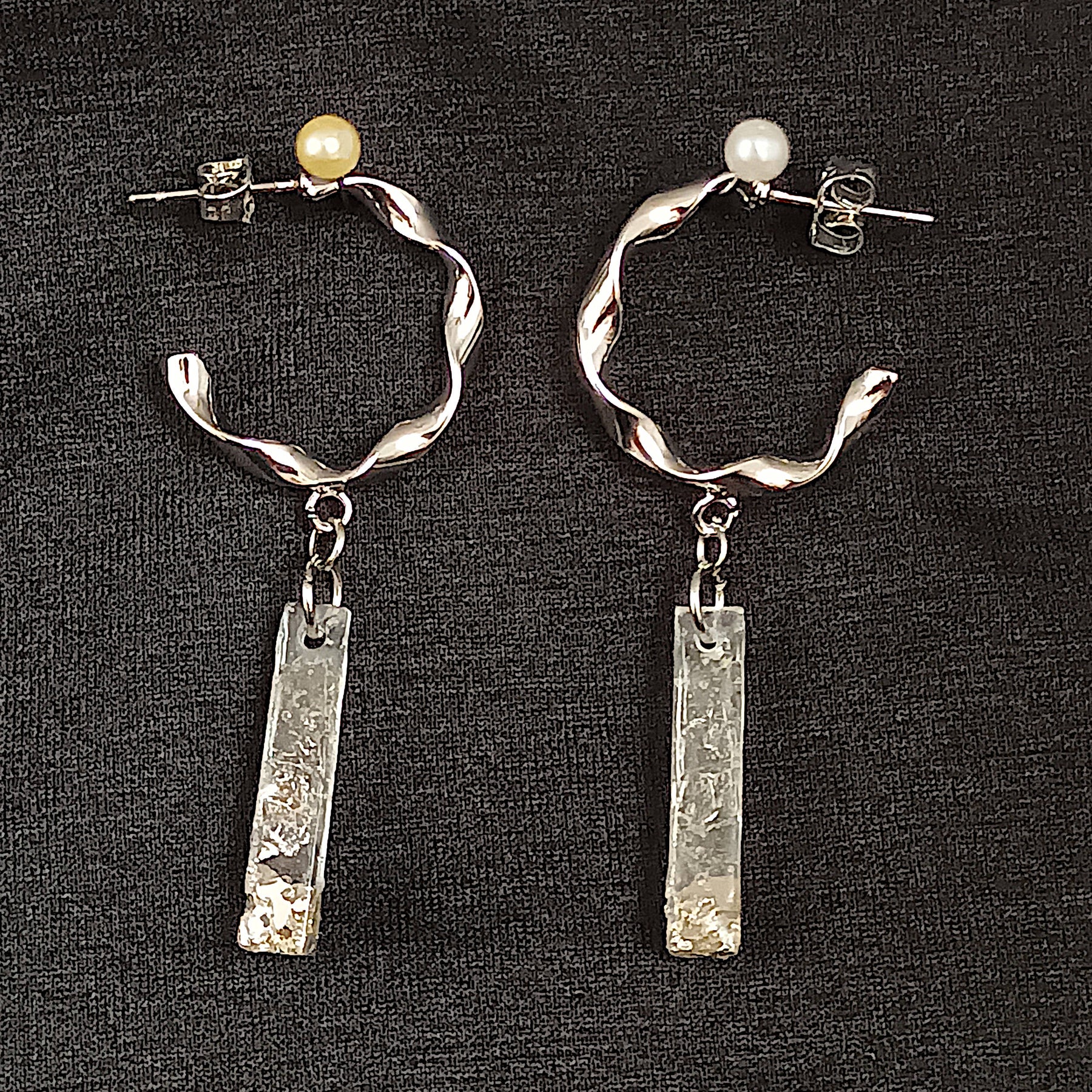 Half Twisted hoop with ice stick earrings