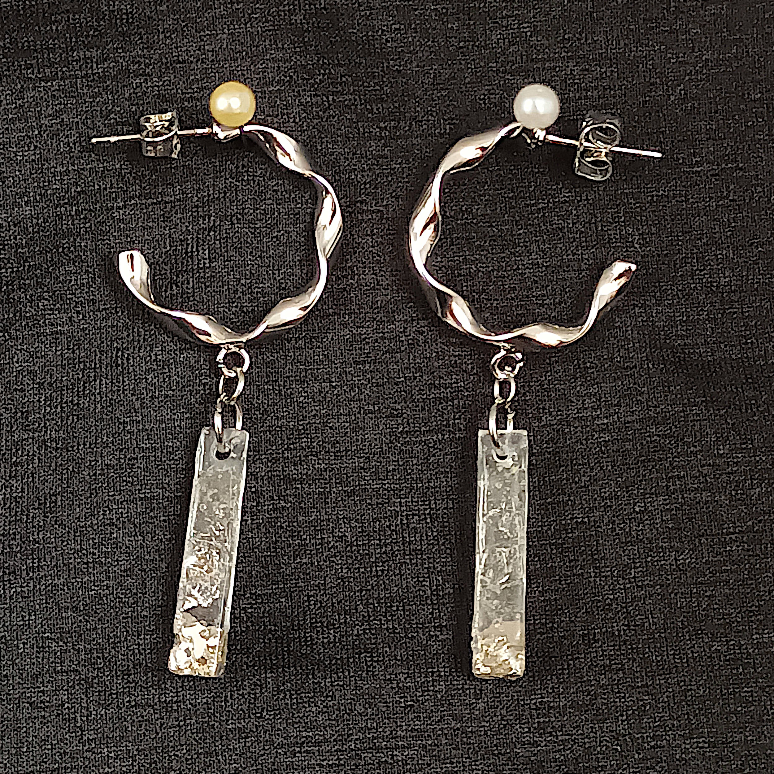 Half Twisted hoop with ice stick earrings