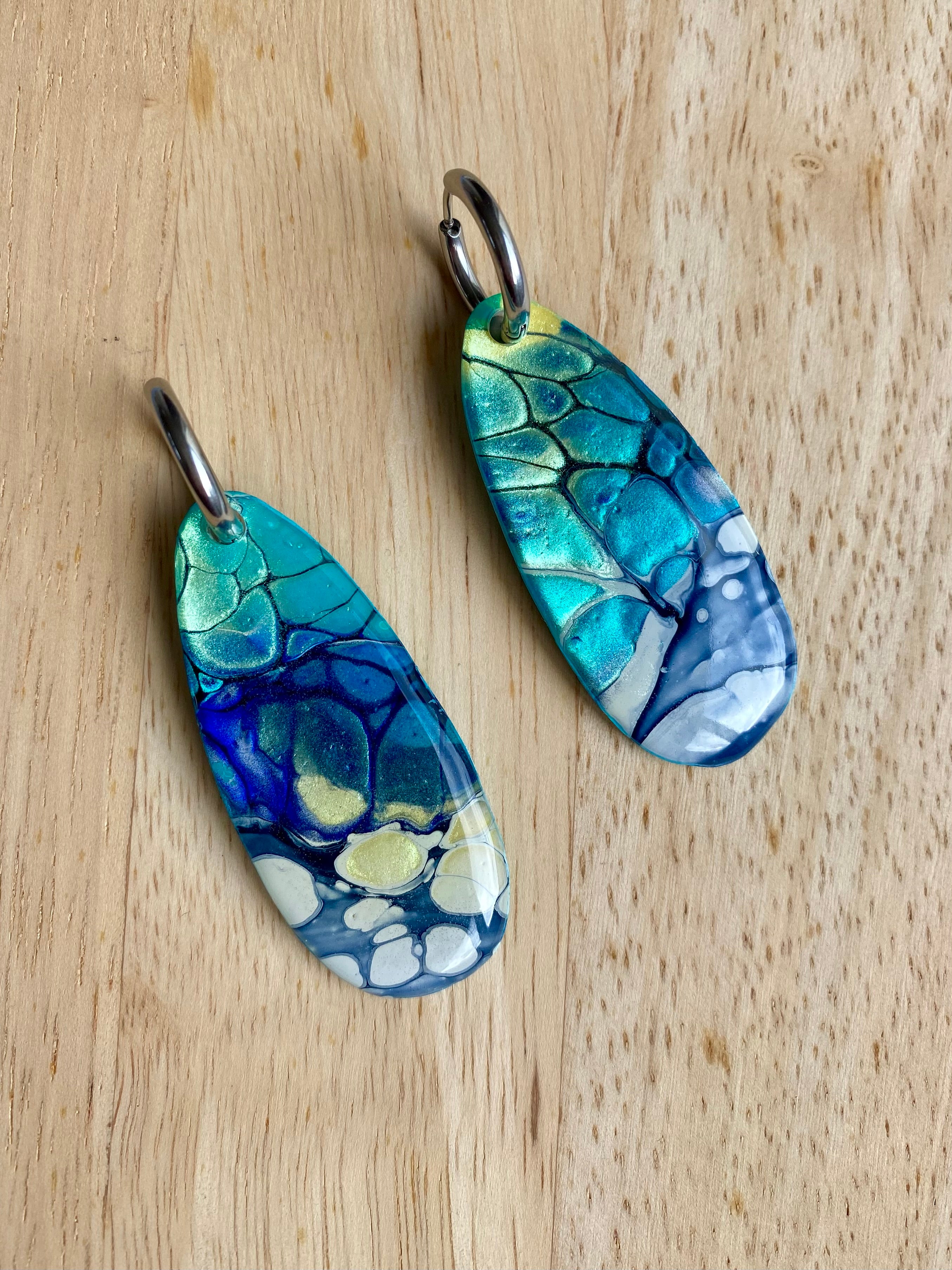 Artisan Turquoise Dangle Earrings