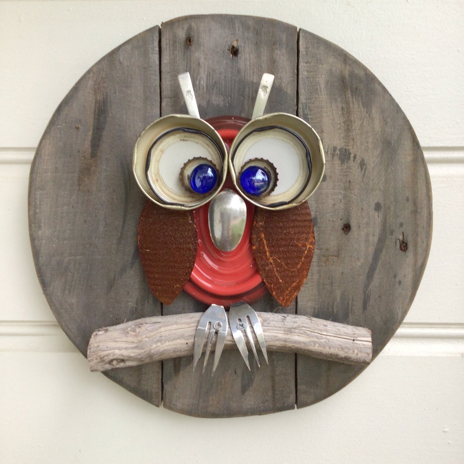 Little Hotpot Upcycled Owl 3D Wall Art